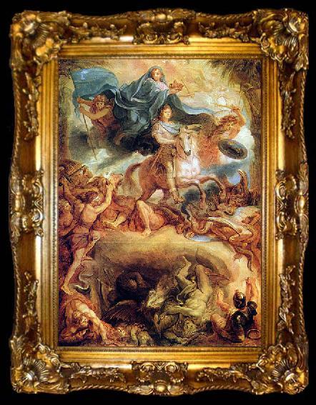 framed  Charles le Brun Apotheose von Ludwig XIV, ta009-2